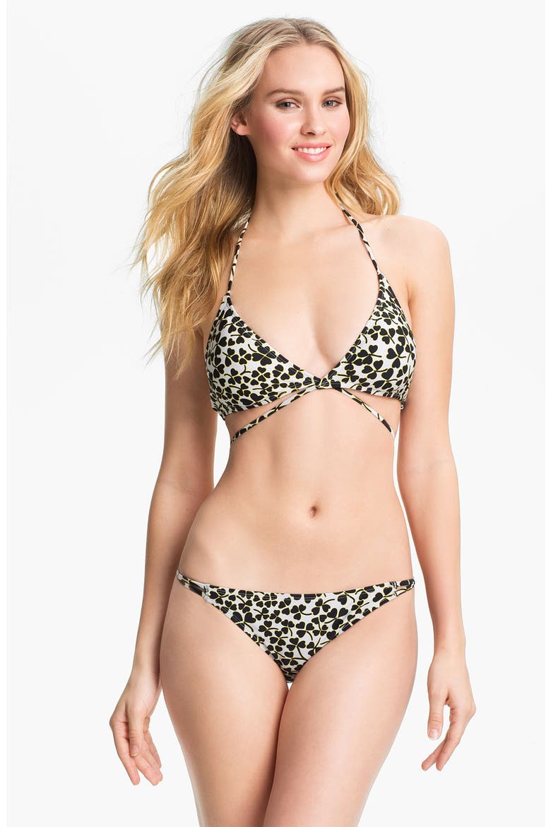 'DVF Loves Roxy' Crossover Triangle Bikini Top, Alternate, color, SUNSHINE
