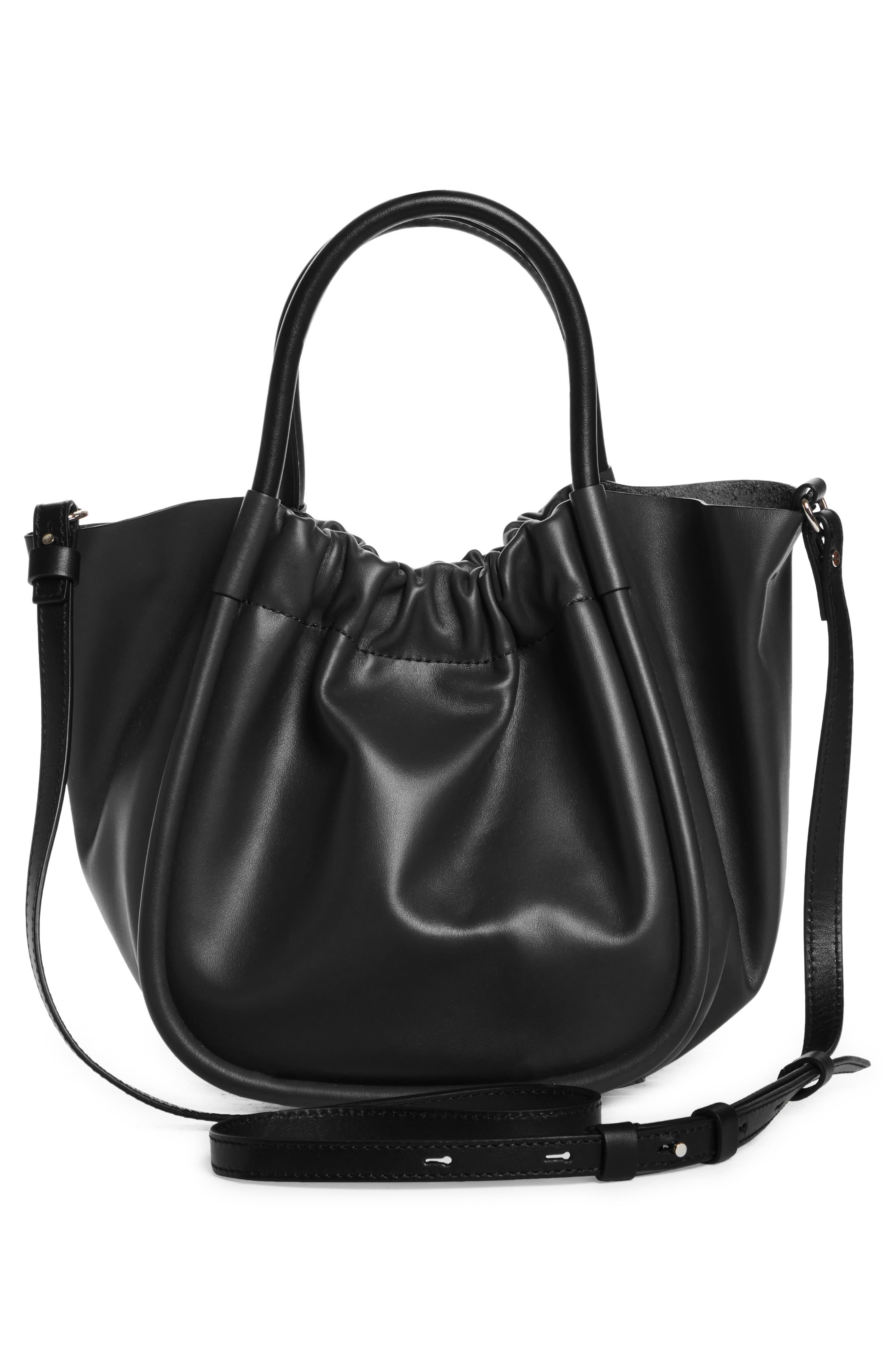 Proenza Schouler Small Ruched Leather Crossbody Tote, Alternate, color, 