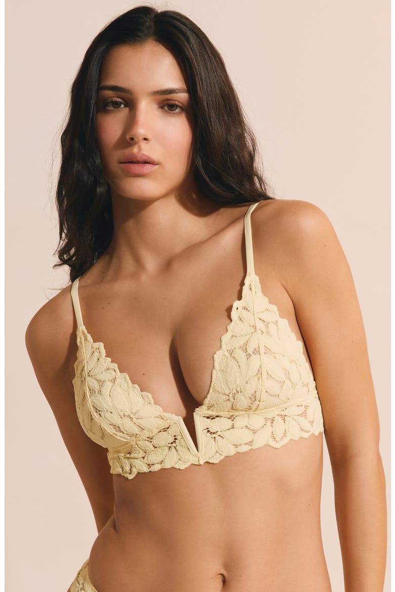 Celeste Triangle Bralette, Alternate, color, VANILLA