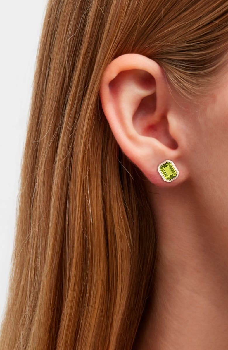 GOSHWARA Manhattan Stud Earrings, Alternate, color, Peridot