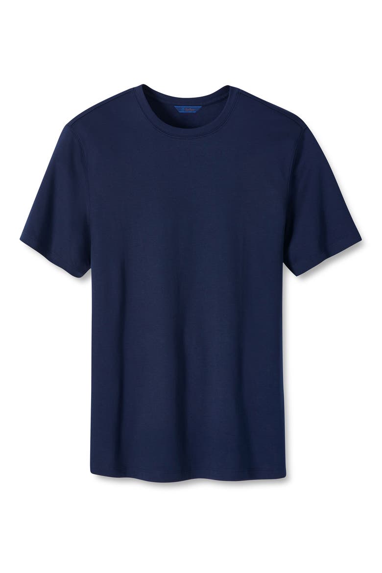 Cotton Interlock T-Shirt, Main, color, NAVY