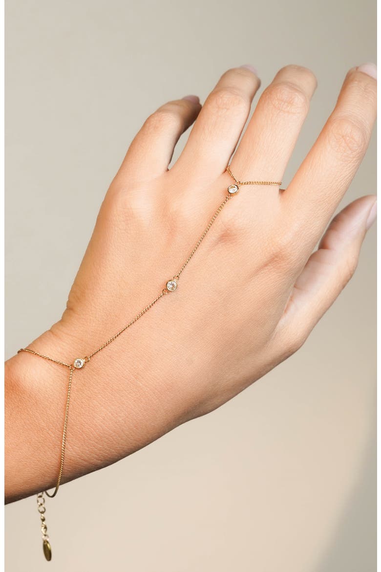 Crystal Hand Chain, Alternate, color, GOLD