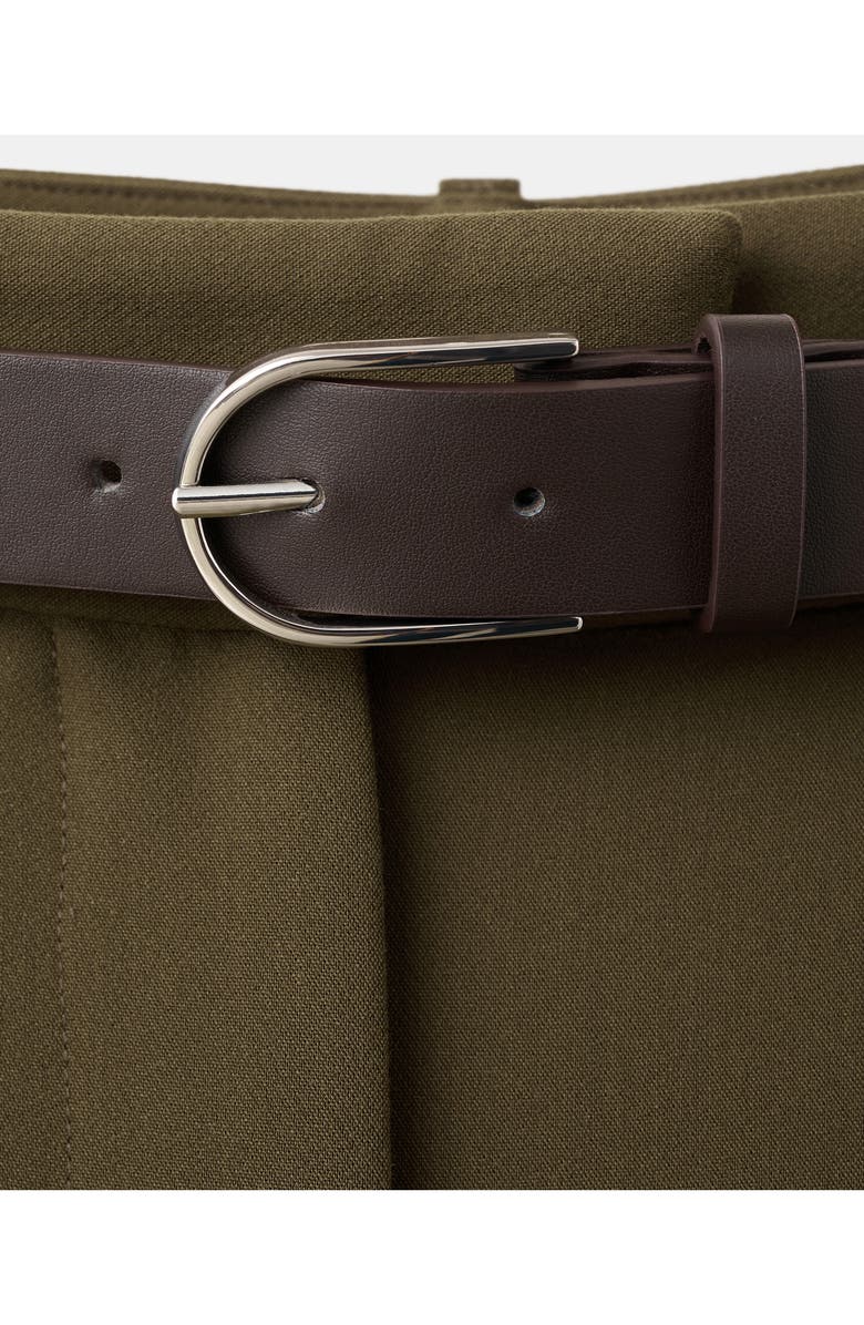 MANGO Belted Pleated Straight Leg Pants, Alternate, color, 