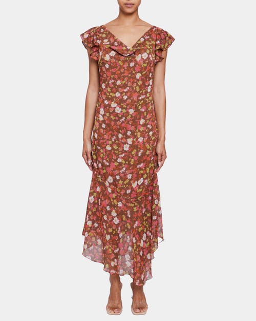 Santorelli Laurel Flutter Cap Sleeve Midi Dress