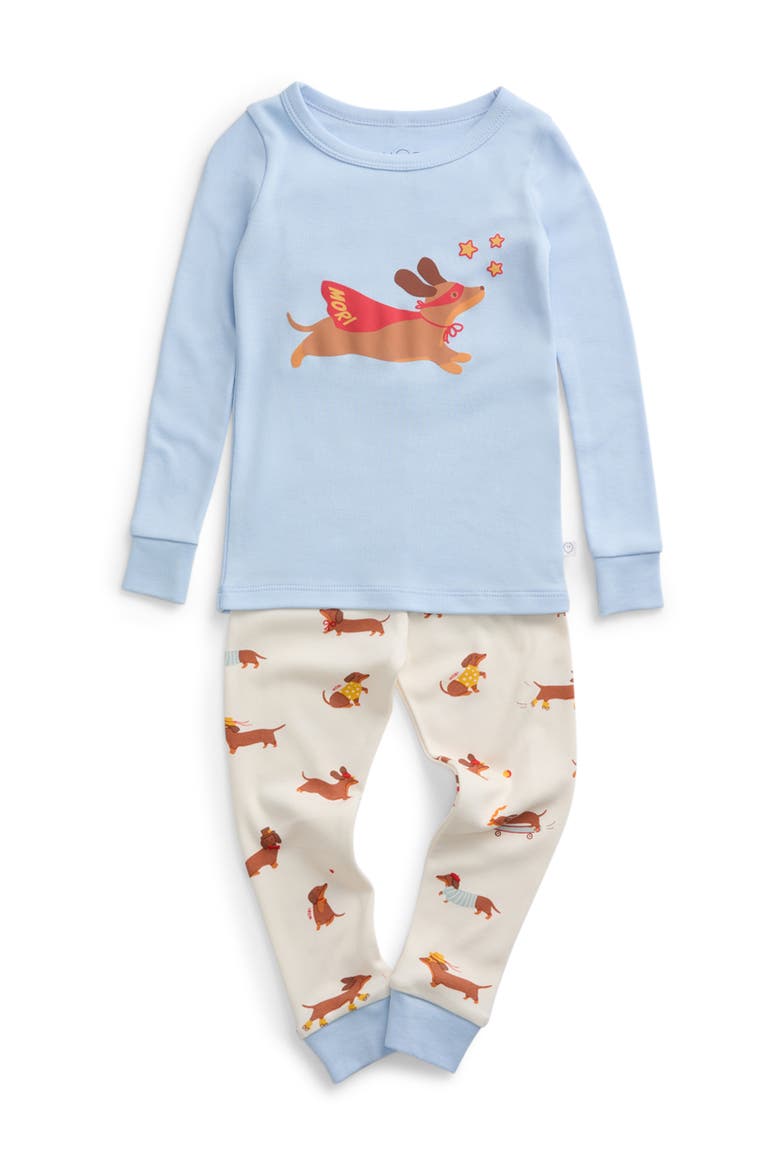 Print Pyjama Set, Main, color, Sausage Dog & Blue