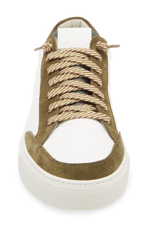 P448 Soho Sneaker In White/dark Green