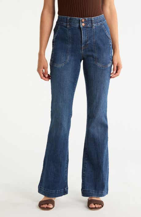 Madison High Waist Utility Pocket Bootcut Jeans