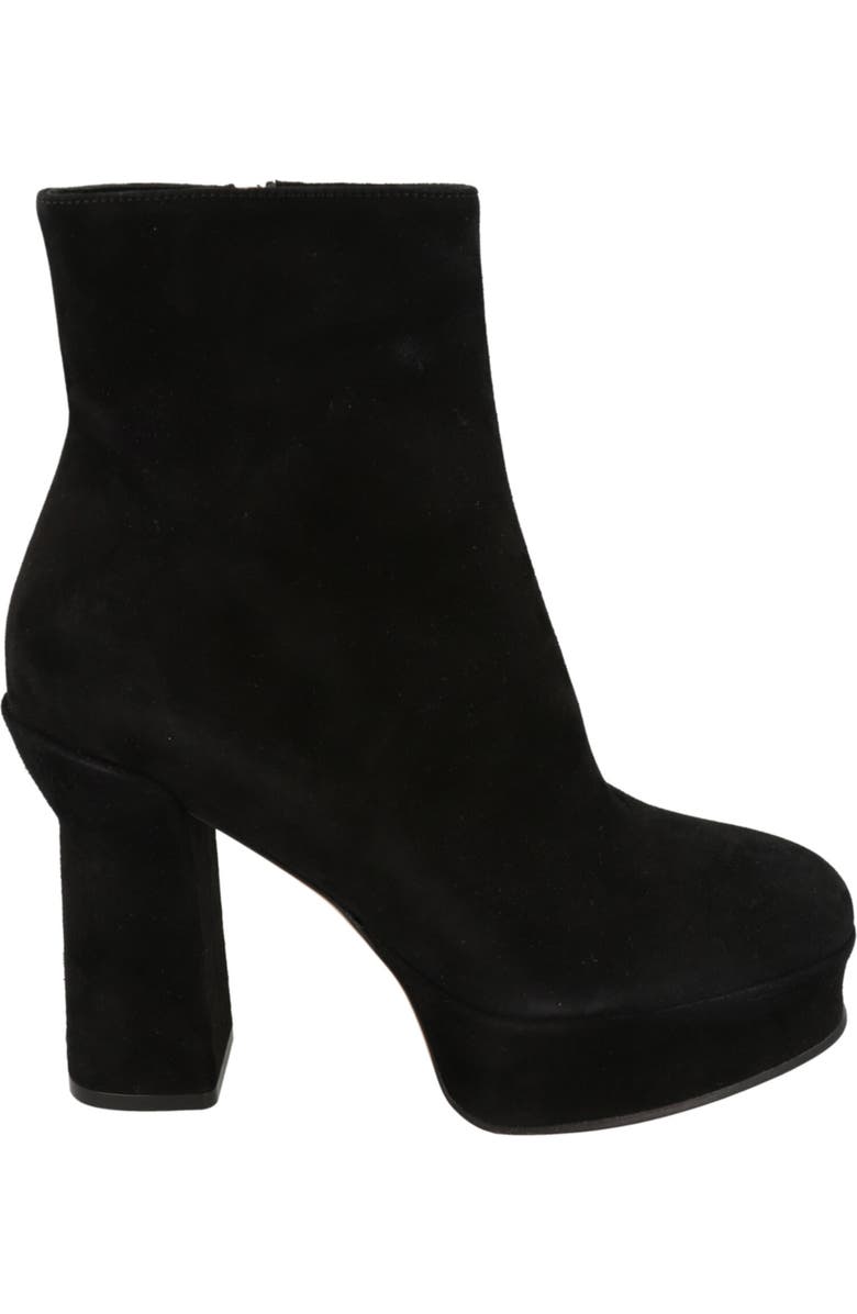 FERRAGAMO Sandra Platform Suede Boot, Alternate, color, Black
