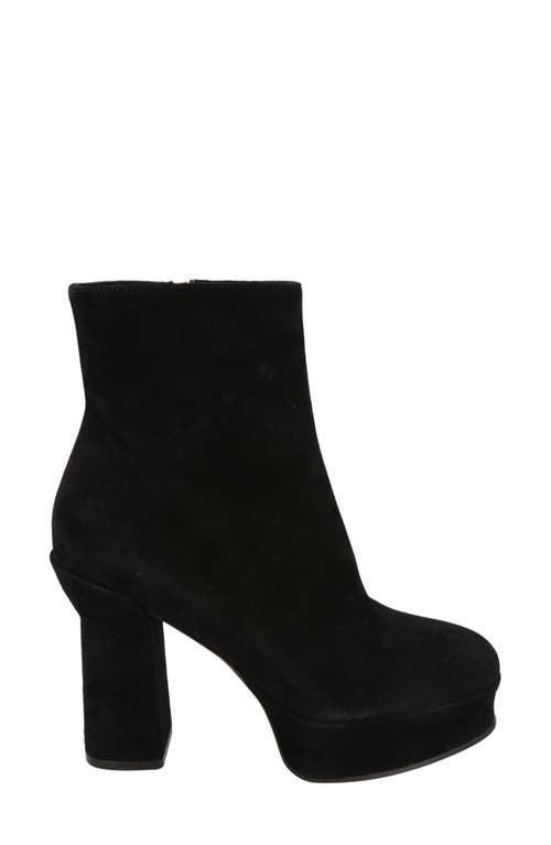 Ferragamo Sandra Platform Suede Boot In Black