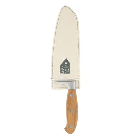 German Steel Santoku Knife W/ Italian Olive Wood Forged Handle