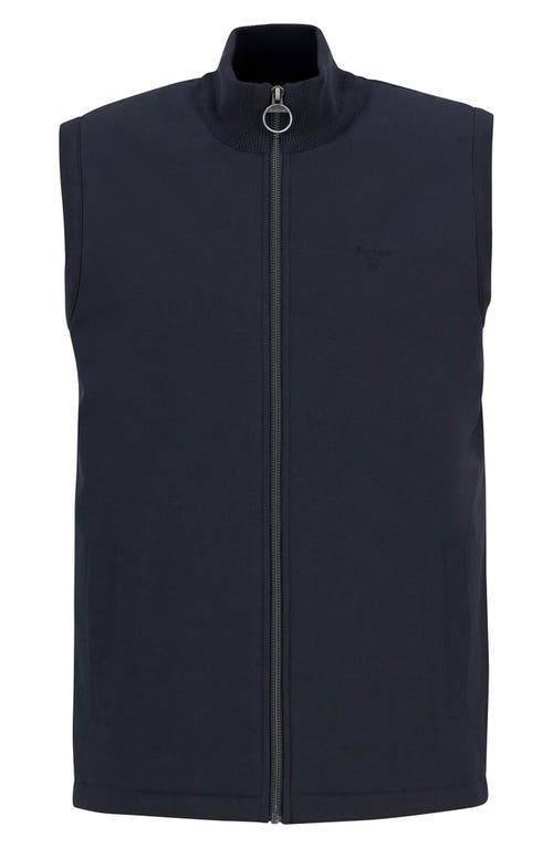 Barbour Dryburn Mixed Media Vest In Blue
