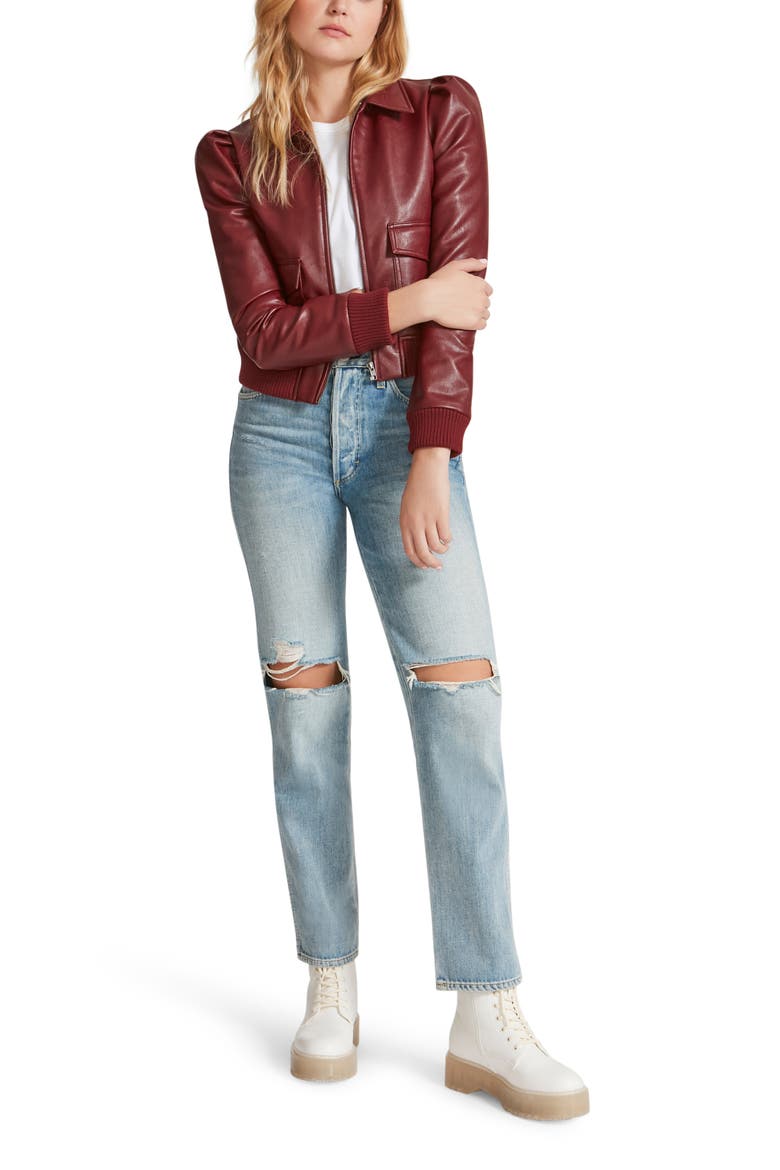 BB Dakota Boss Mode Faux Leather Jacket, Alternate, color, BEET