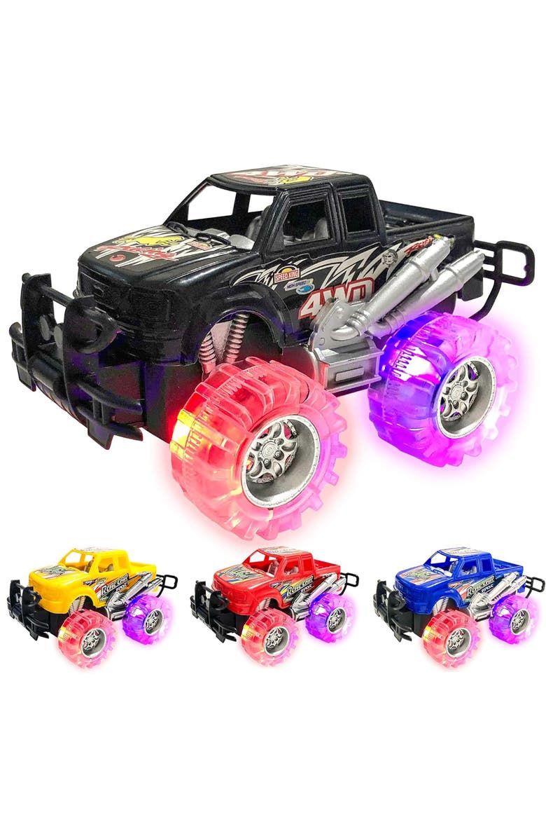 ArtCreativity Light Up Monster Trucks 4 Pack, Alternate, color, Multicolored