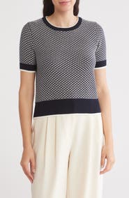 INDUSTRY REPUBLIC CLOTHING Hineycomb Short Sleeve Sweater