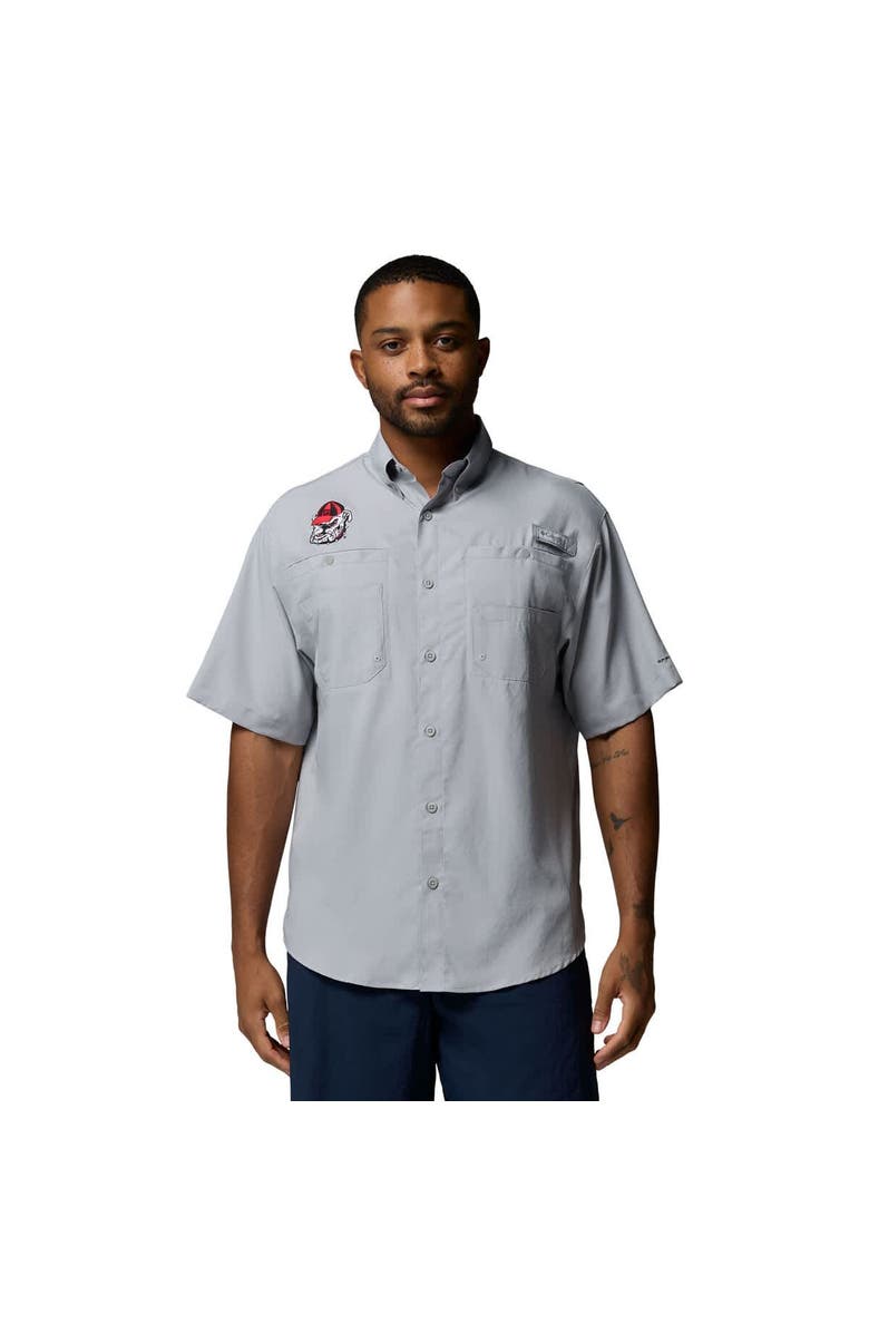 Columbia Men's Columbia Gray Georgia Bulldogs Tamiami Omni-Shade Button-Down Shirt, Main, color, Gray
