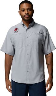 Columbia Men's Columbia Gray Georgia Bulldogs Tamiami Omni-Shade Button-Down Shirt