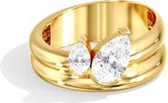 Everlee Aura Pear Duo Lab Diamond Ring in 14K