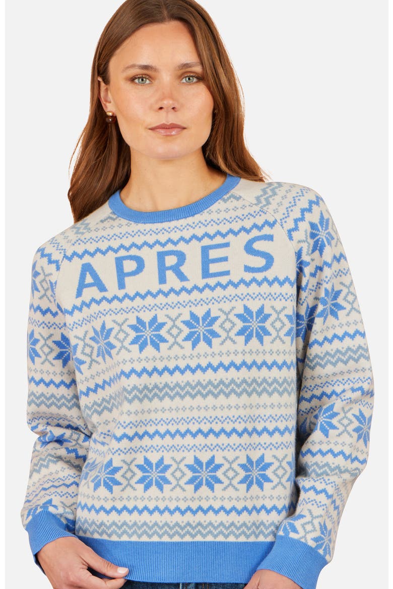 Après Intarsia Jumper, Alternate, color, Blue