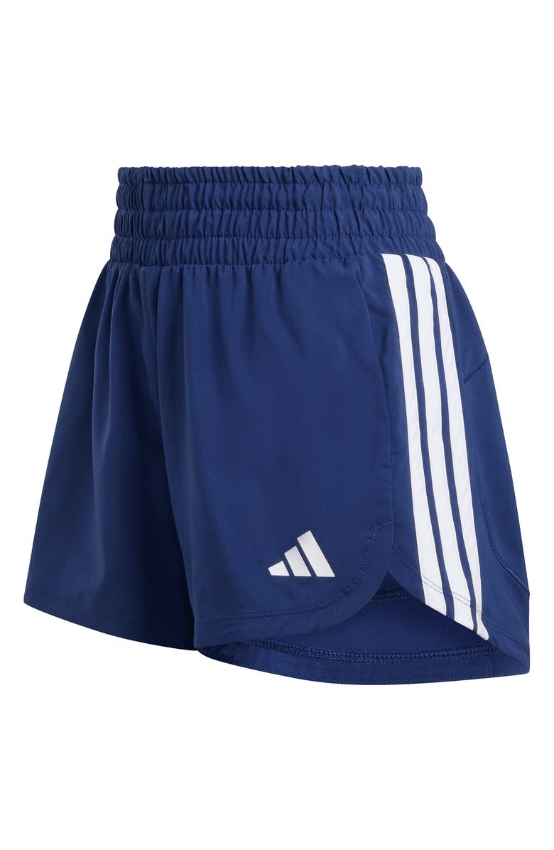 adidas Pacer High Waist Climacool Shorts, Alternate, color, Dark Blue/ White