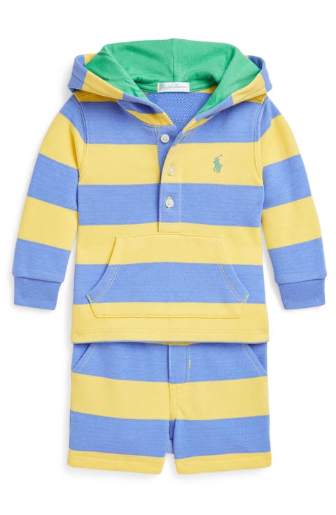 Kids' Stripe French Terry Hoodie & Shorts Set (Baby)