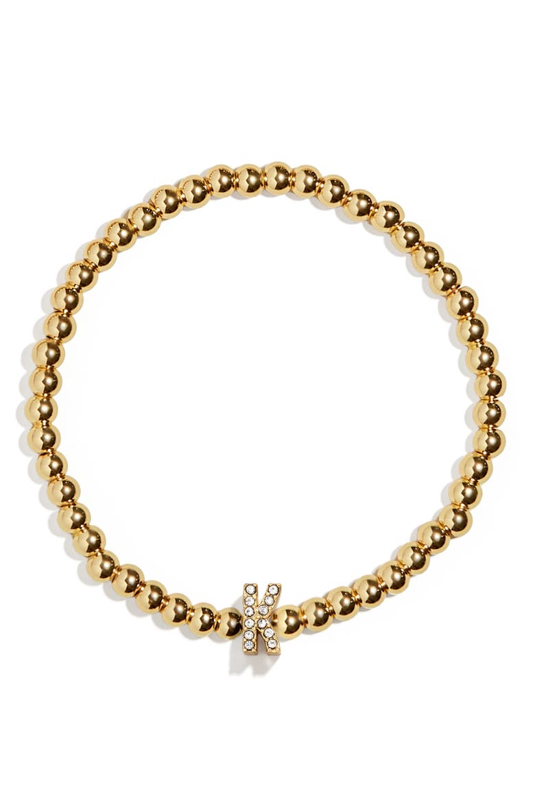 Pisa Pavé Initial Bracelet, Main, color, GOLD K