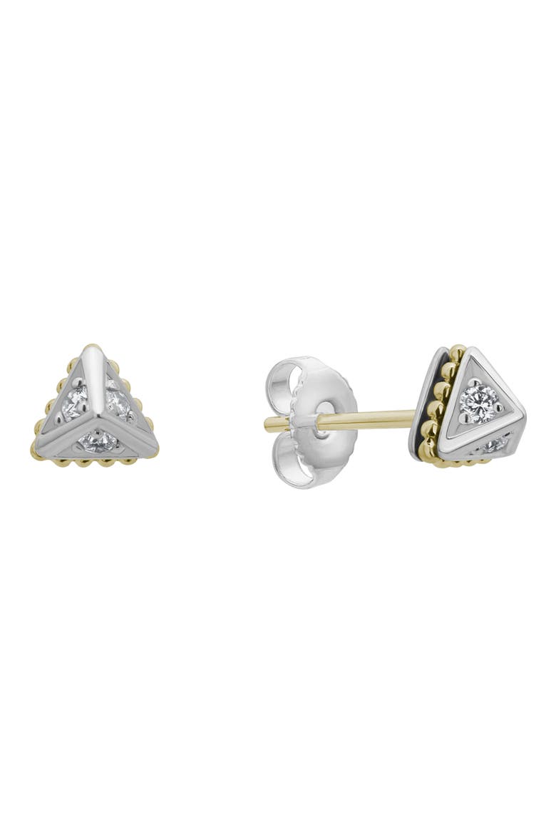 KSL Diamond Stud Earrings, Alternate, color, SILVER