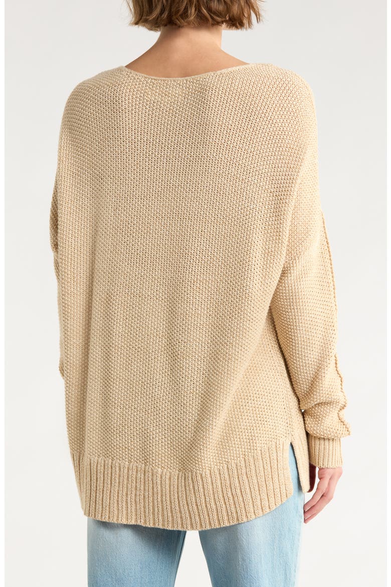 V-Neck Pullover Sweater, Alternate, color, IRISH CREAM
