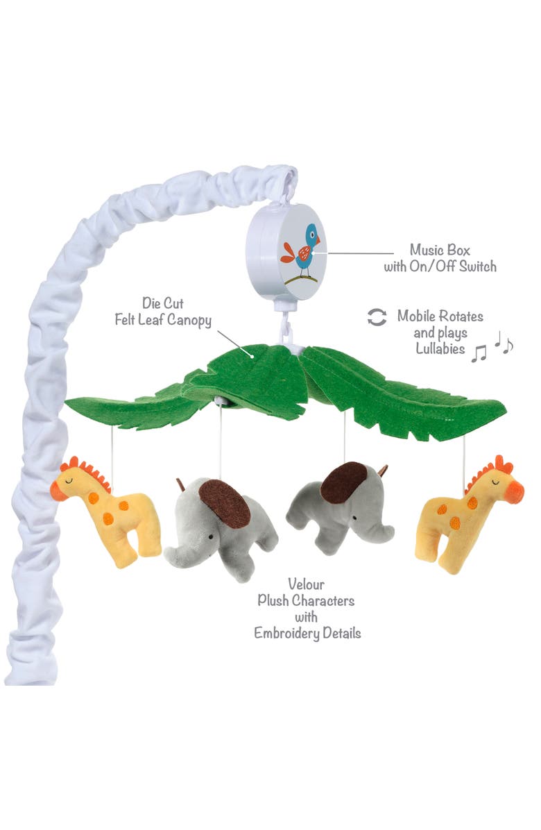 Bedtime Originals Lollipop Jungle Musical Baby Crib Mobile Soother Toy, Alternate, color, Multicolor