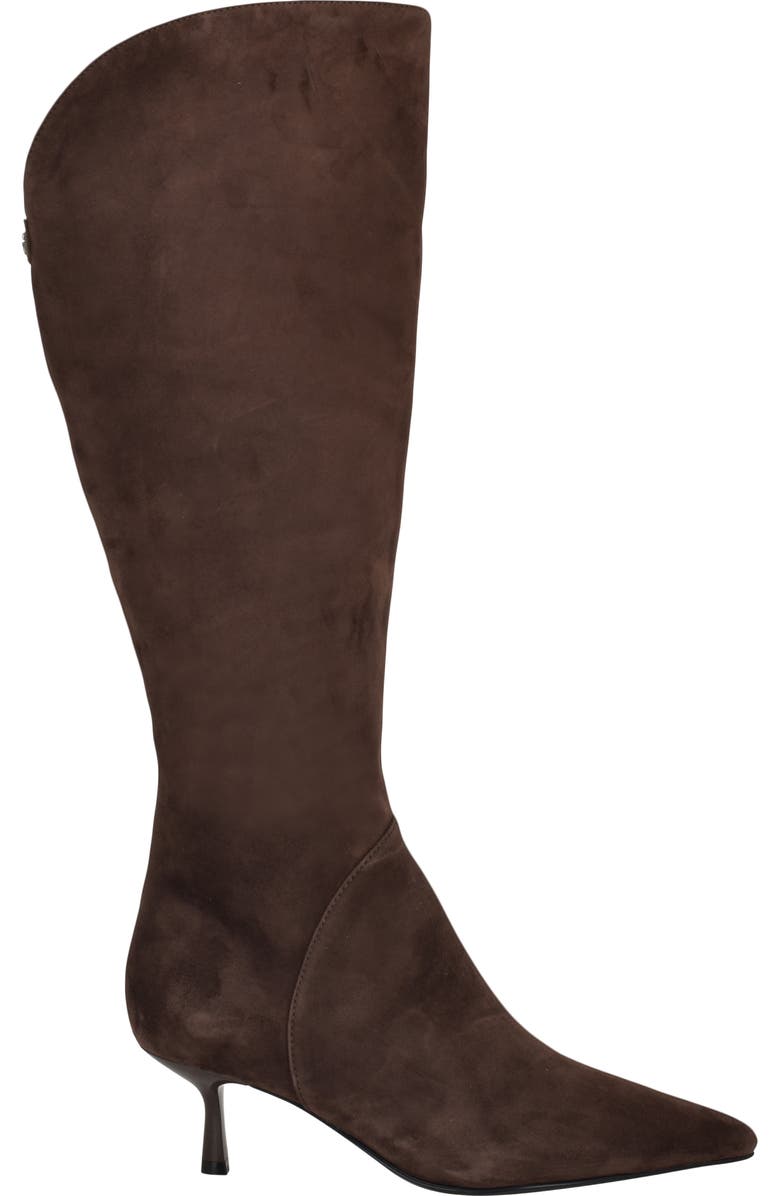 GUESS Yania Pointed Toe Boot, Alternate, color, Dark Brown