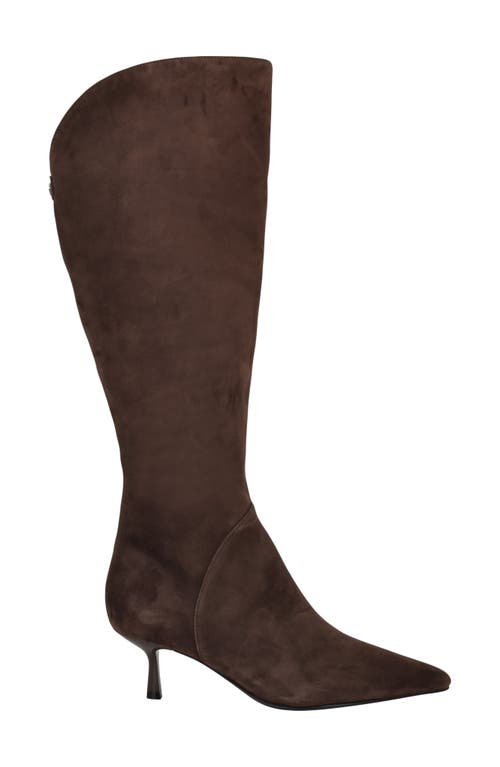Guess Yania Pointed Toe Boot In Brown
