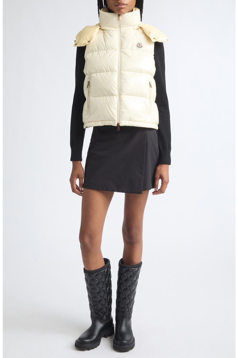 Niverolle Crop Down Vest, Alternate, color, YELLOW