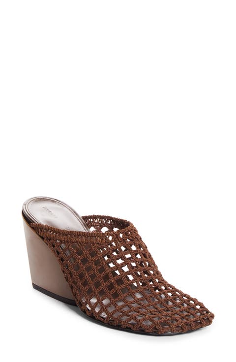 Slant Crochet Wedge Mule (Women)