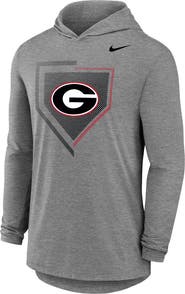 Nike Men's Nike Gray Georgia Bulldogs 2026 NCAA Baseball Men's College World Series Dugout Long Sleeve Hooded T-Shirt