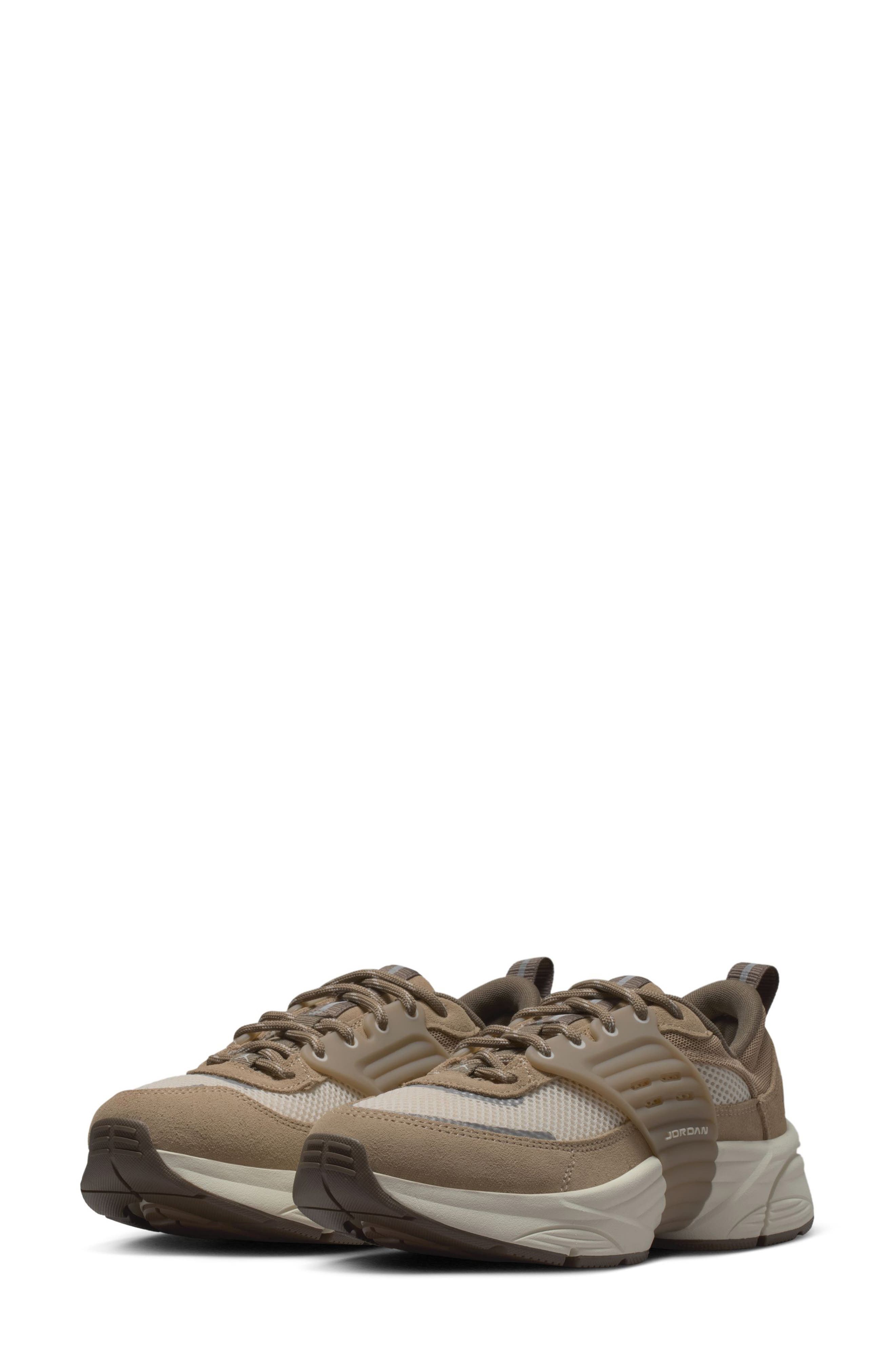 Trunner O/S Sneaker, Main, color, KHAKI/ SILVER/ PALE IVORY