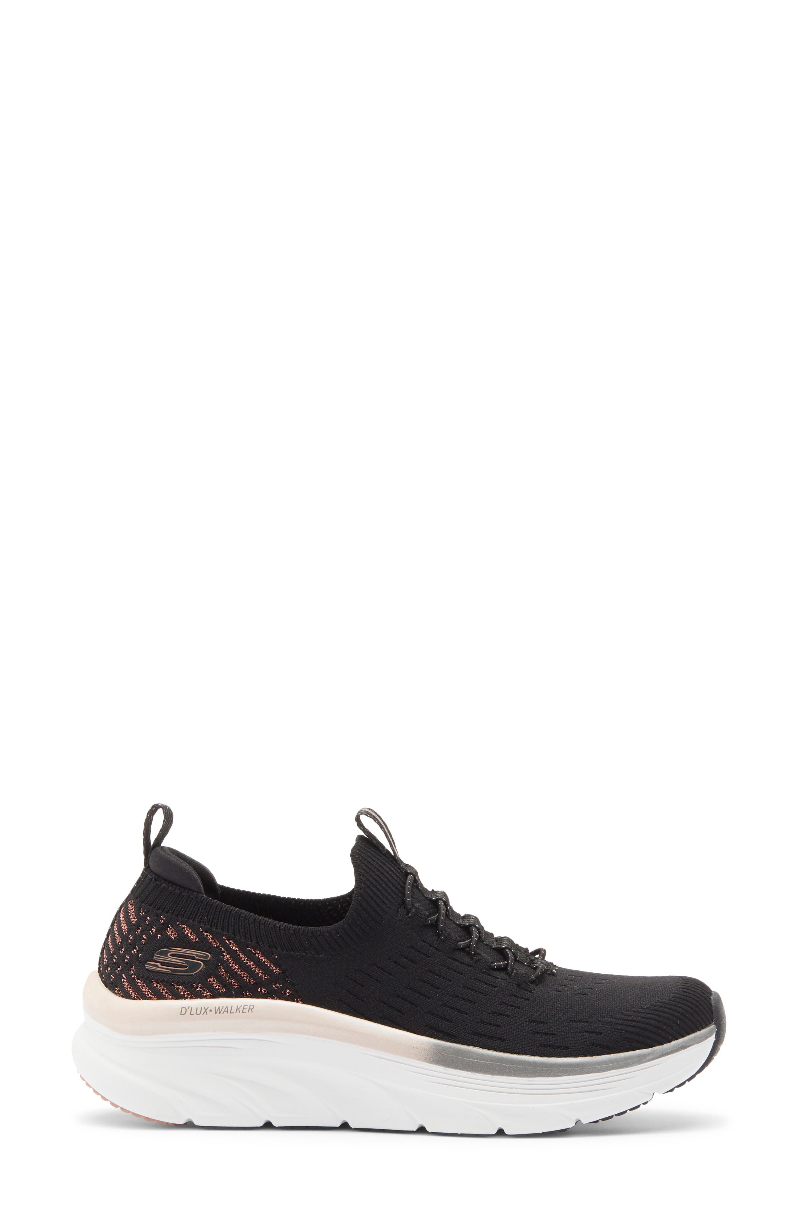 SKECHERS Relaxed Fit D'Lux Walker Sneaker, Alternate, color, Black