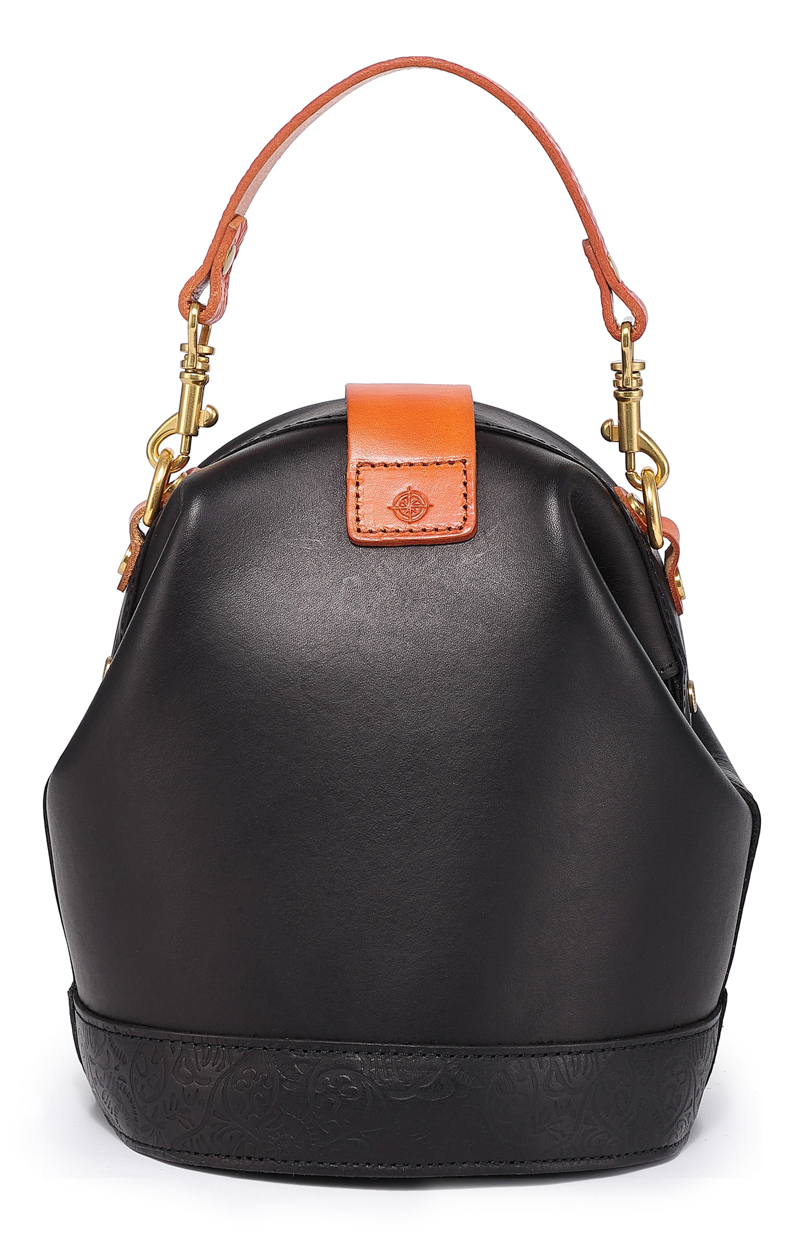 OLD TREND Doctor Bucket Leather Crossbody Bag, Alternate, color, Black