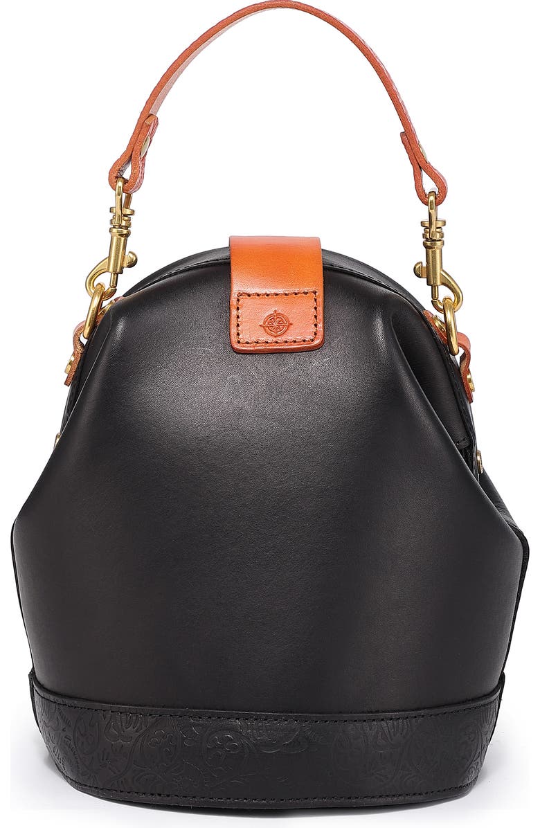 OLD TREND Doctor Bucket Leather Crossbody Bag, Alternate, color, Black