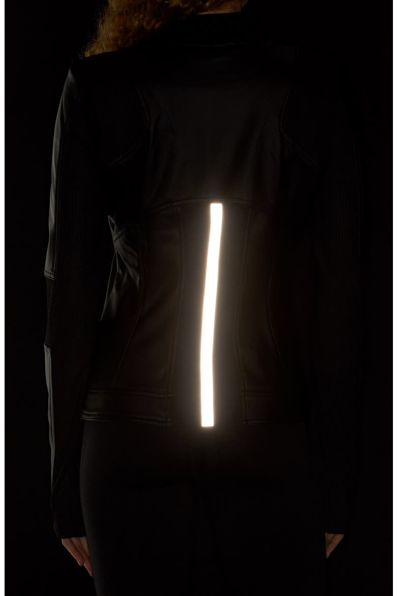 Run Moto Water Resistant Bomber Jacket, Alternate, color, BLACK