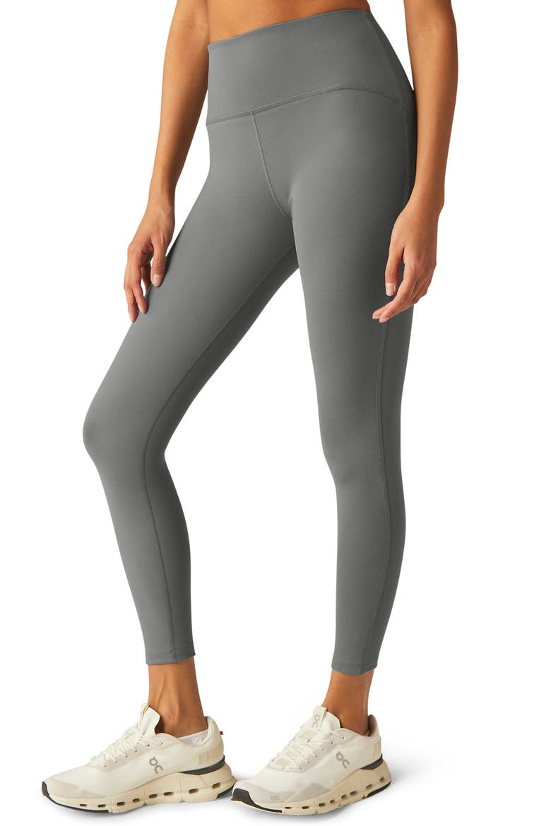 POWERBEYOND™ Strive High Waisted Midi Leggings, Main, color, IRON GRAY