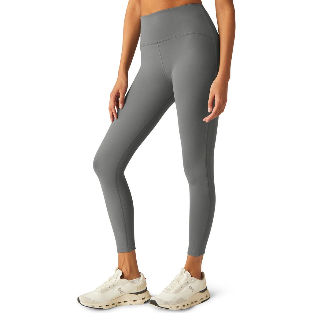 Beyond Yoga Powerbeyond Strive Midi Legging In Iron Gray In Gray