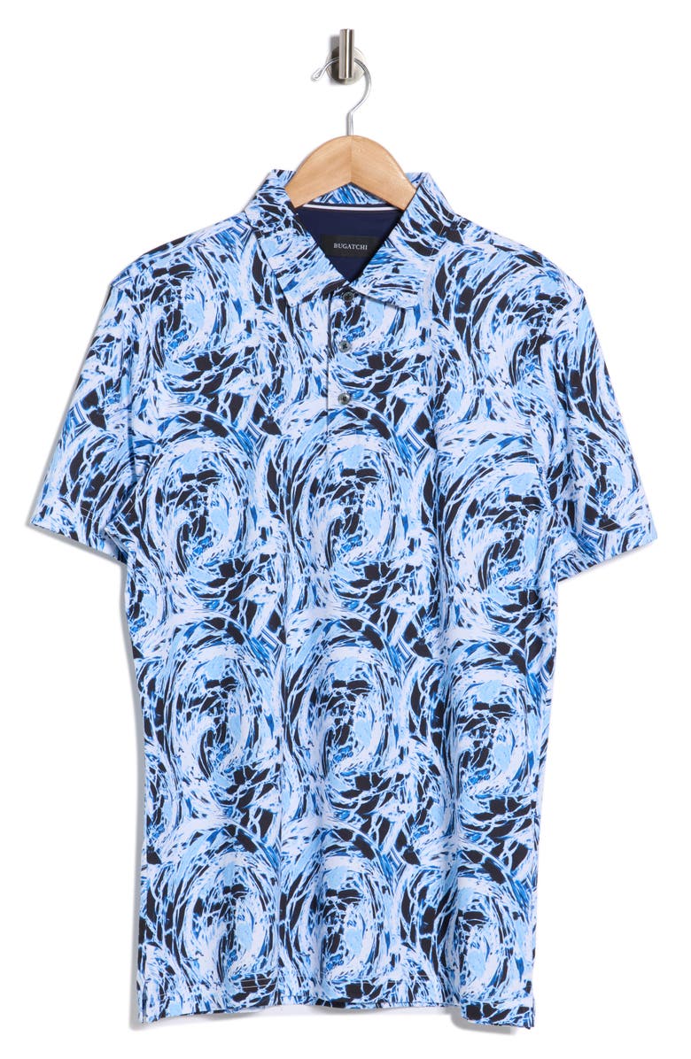 Bugatchi Mercerized Cotton Polo, Main, color, Azure