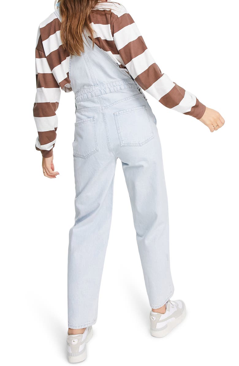 ASOS DESIGN Denim Overalls, Alternate, color, 