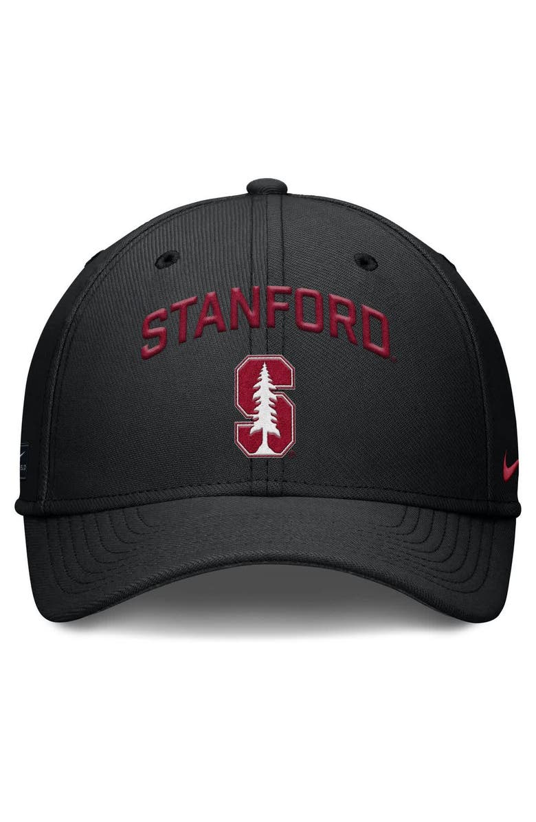 Nike Men's Nike Black Stanford Cardinal 2025 On-Field Rise Performance Flex Hat, Alternate, color, 