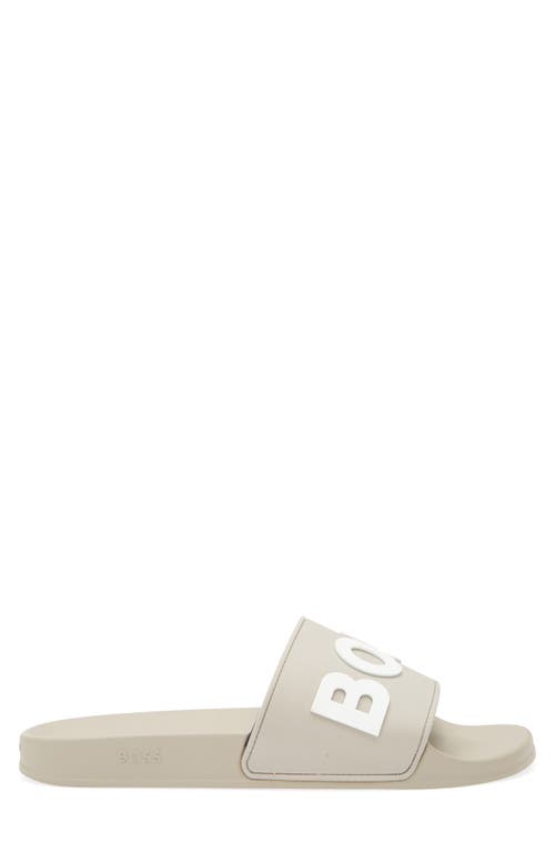 Hugo Boss Boss Kirk Slide Sandal In Gold