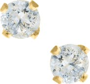 Mignonette 14k Yellow Gold & Diamond Stud Earrings