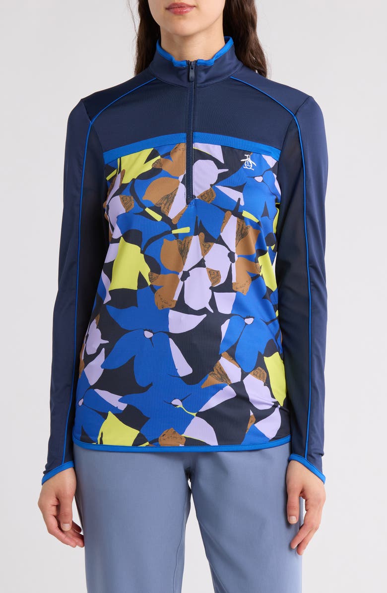 Original Penguin Abstract Half-Zip Jacket, Main, color, 