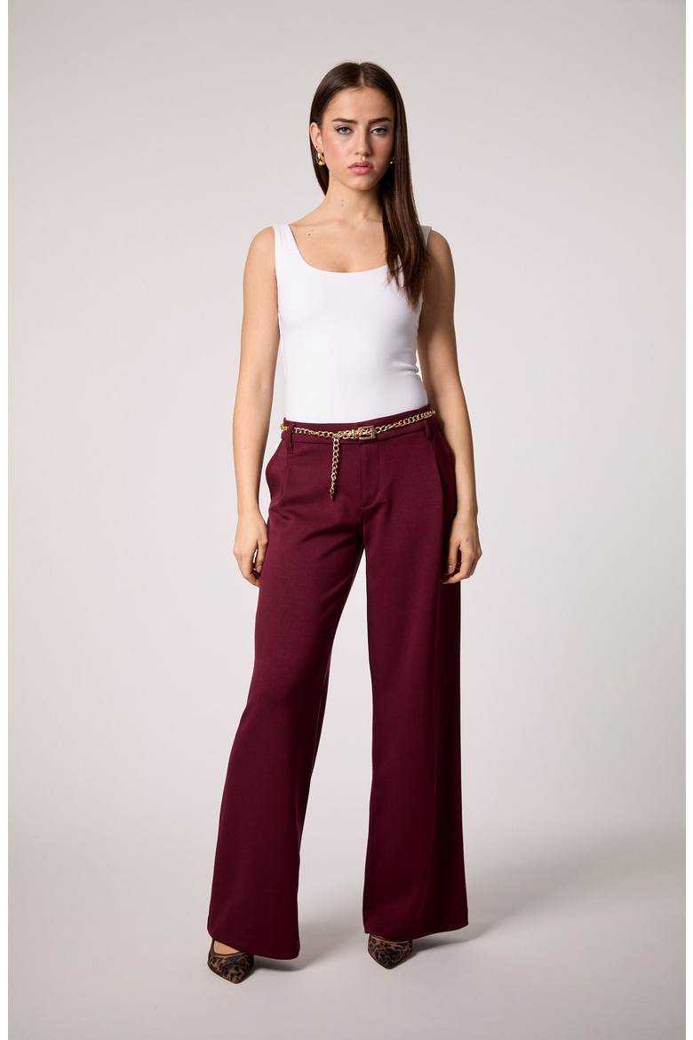 Taylor Wide Leg Trouser, Alternate, color, Vampy