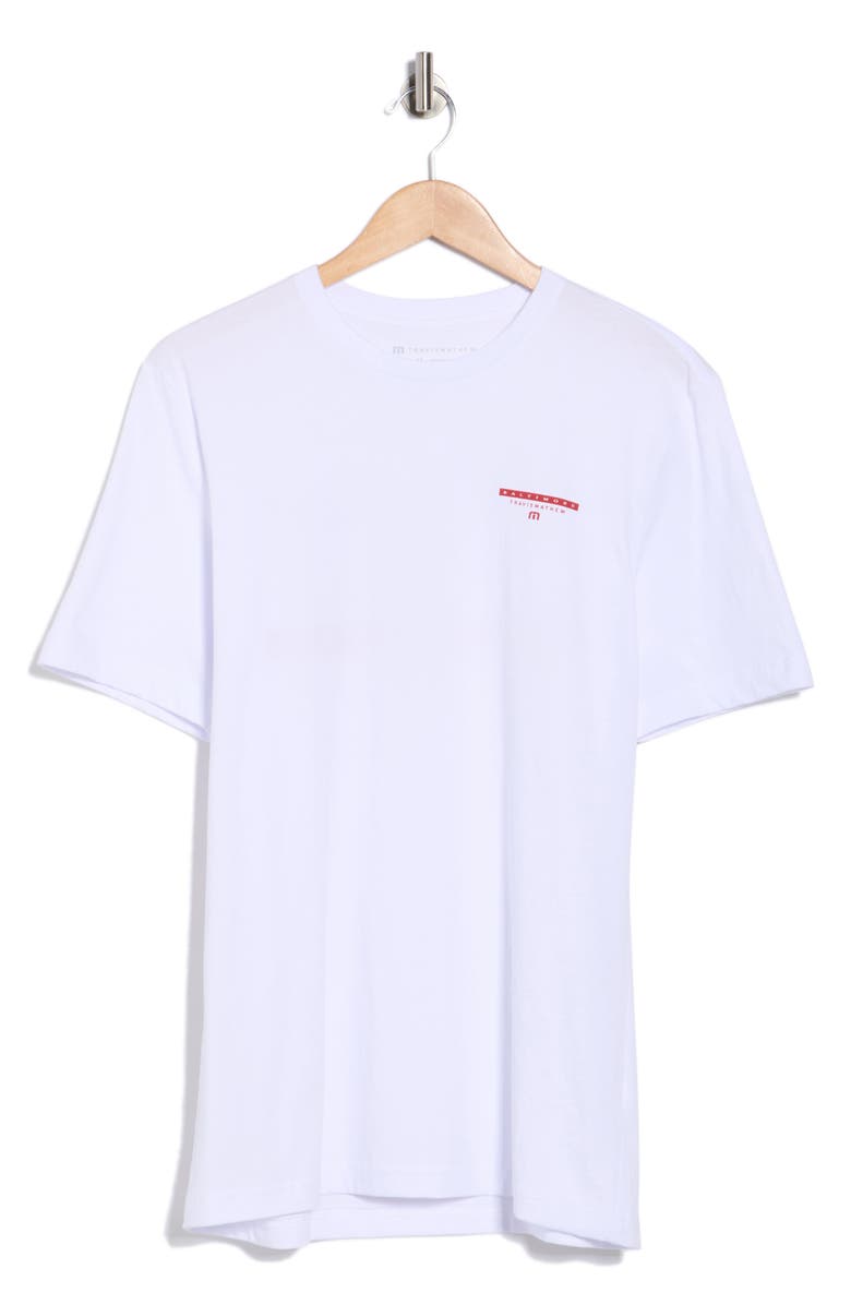 TravisMathew Telephoto Cotton Graphic T-Shirt, Main, color, White