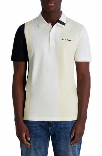 KARL LAGERFELD PARIS Colorblock Stretch Cotton Polo