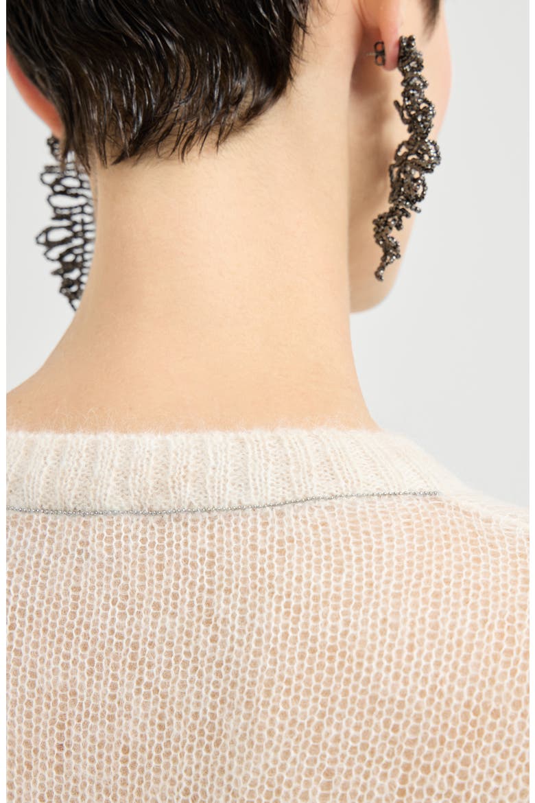 Mohair and wool sweater, Alternate, color, Ivory